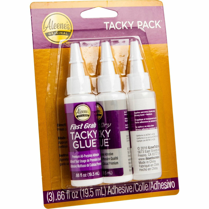 Goldenrod Aleene's Try Me Size  Pack 3 x 19.5ml - Fast Grab, Quick Dry and Clear Gel Glues