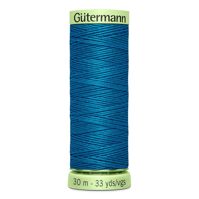 Dark Cyan Gutermann Polyester Twist Sewing Thread 30mt - 025 - Dark Peacock Blue Sewing Threads