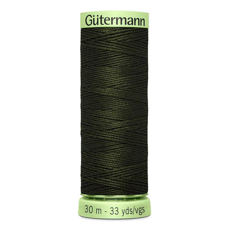 Black Gutermann Polyester Twist Sewing Thread 30mt - 304 - Black Green Sewing Threads