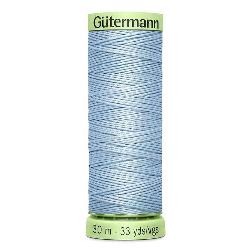 Light Steel Blue Gutermann Polyester Twist Sewing Thread 30mt - 075 - Pale Blue Sewing Threads