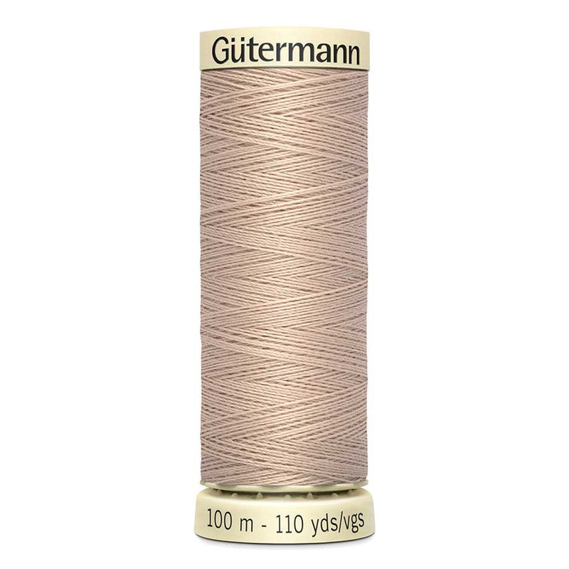 Tan Gutermann Sew-All Polyester Sewing Thread 100mt - 121 - Beige Sewing Threads