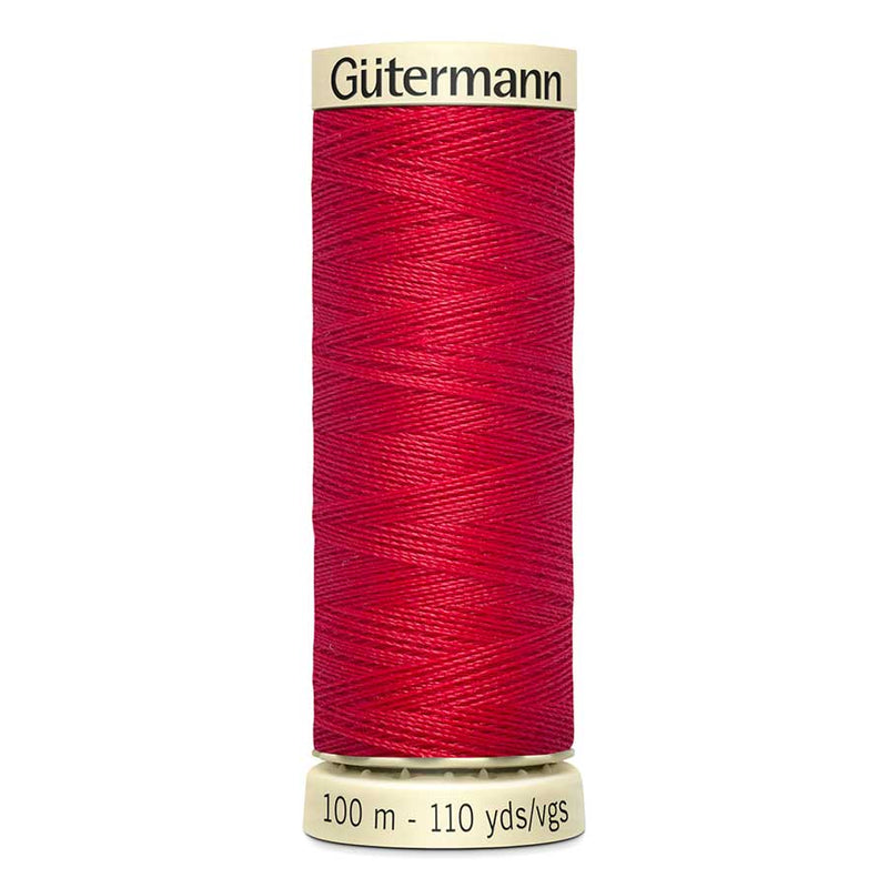 Firebrick Gutermann Sew-All Polyester Sewing Thread 100mt - 156 - Bright Red Sewing Threads