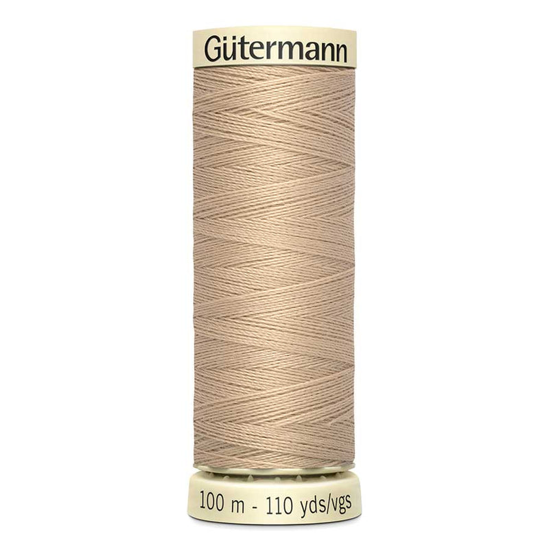 Tan Gutermann Sew-All Polyester Sewing Thread 100mt - 186 - Beige Tan Sewing Threads