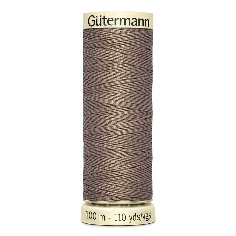 Dim Gray Gutermann Sew-All Polyester Sewing Thread 100mt - 199 - Latte Brown Sewing Threads