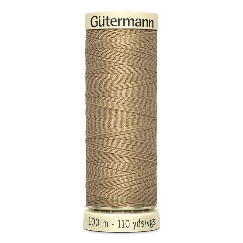 Rosy Brown Gutermann Sew-All Polyester Sewing Thread 100mt - 265 - Mid Beige Sewing Threads
