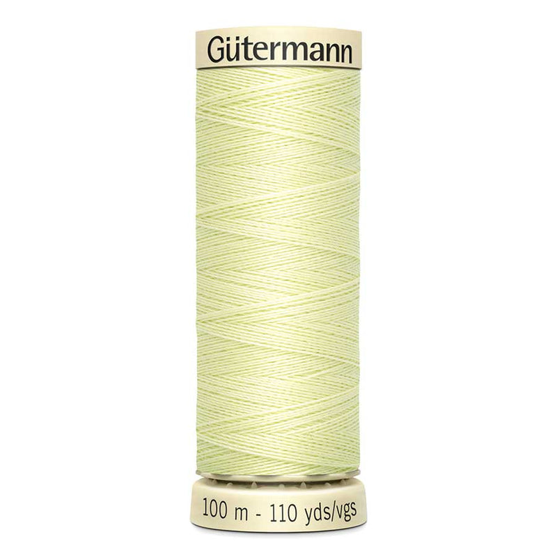 Pale Goldenrod Gutermann Sew-All Polyester Sewing Thread 100mt - 292 - Very Pale Green Sewing Threads
