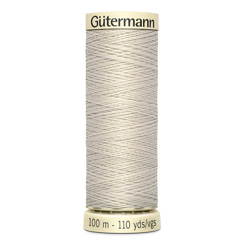 Light Gray Gutermann Sew-All Polyester Sewing Thread 100mt - 299 - Light Beige Grey Sewing Threads