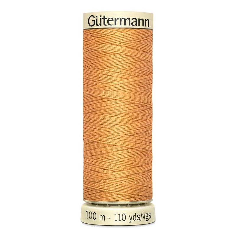 Sandy Brown Gutermann Sew-All Polyester Sewing Thread 100mt - 300 - Apricot Sewing Threads