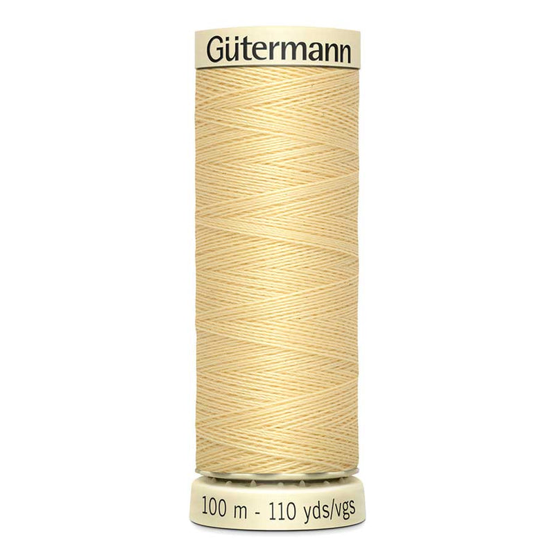 Light Goldenrod Gutermann Sew-All Polyester Sewing Thread 100mt - 325 - Butter Sewing Threads