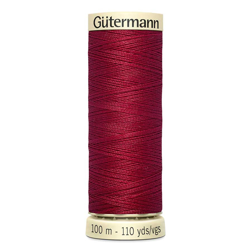 Dark Red Gutermann Sew-All Polyester Sewing Thread 100mt - 384 - Carmine Red Sewing Threads