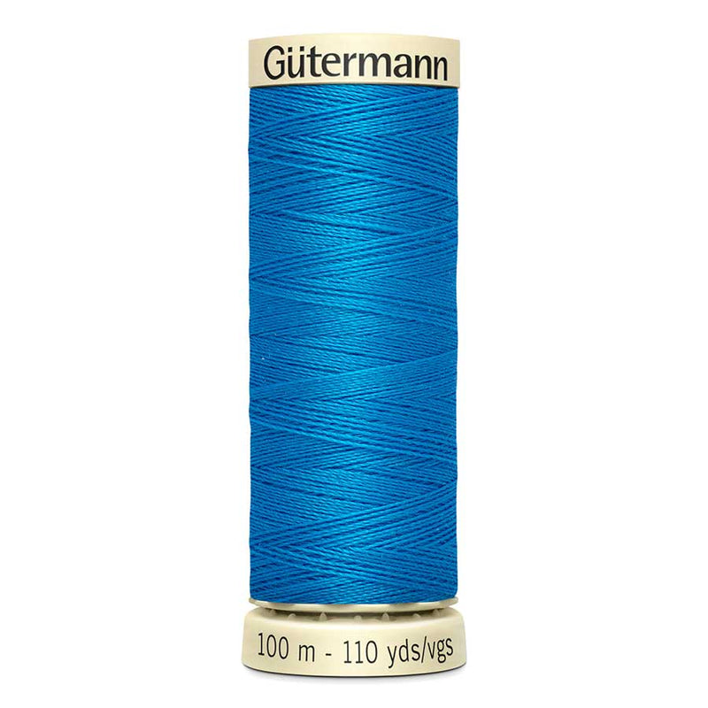 Dark Cyan Gutermann Sew-All Polyester Sewing Thread 100mt - 386 - Caribbean Blue Sewing Threads