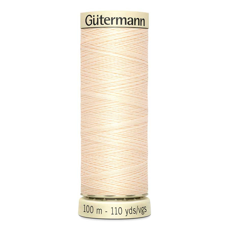 Bisque Gutermann Sew-All Polyester Sewing Thread 100mt - 414 - Blonde Cream Sewing Threads