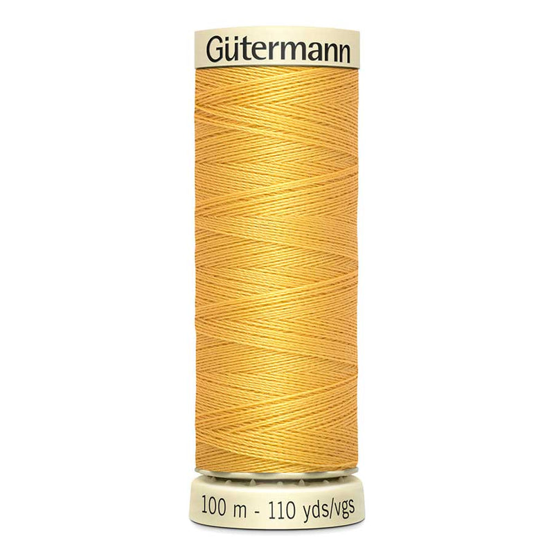 Sandy Brown Gutermann Sew-All Polyester Sewing Thread 100mt - 416 - Dark Straw Yellow Sewing Threads