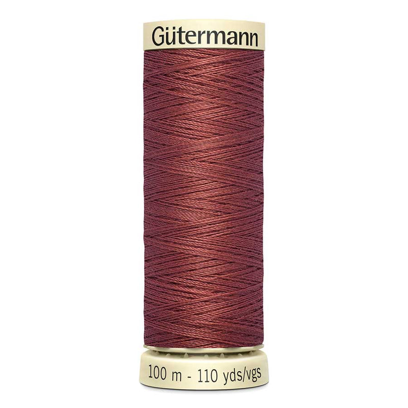 Saddle Brown Gutermann Sew-All Polyester Sewing Thread 100mt - 461 - Dark Dusky Rose Sewing Threads