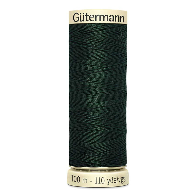 Black Gutermann Sew-All Polyester Sewing Thread 100mt - 472 - Spinach Sewing Threads