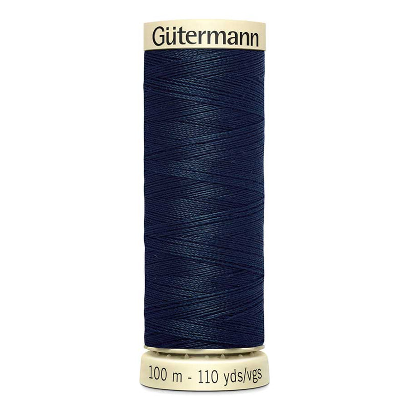 Midnight Blue Gutermann Sew-All Polyester Sewing Thread 100mt - 487 - Dark Denim Blue Sewing Threads