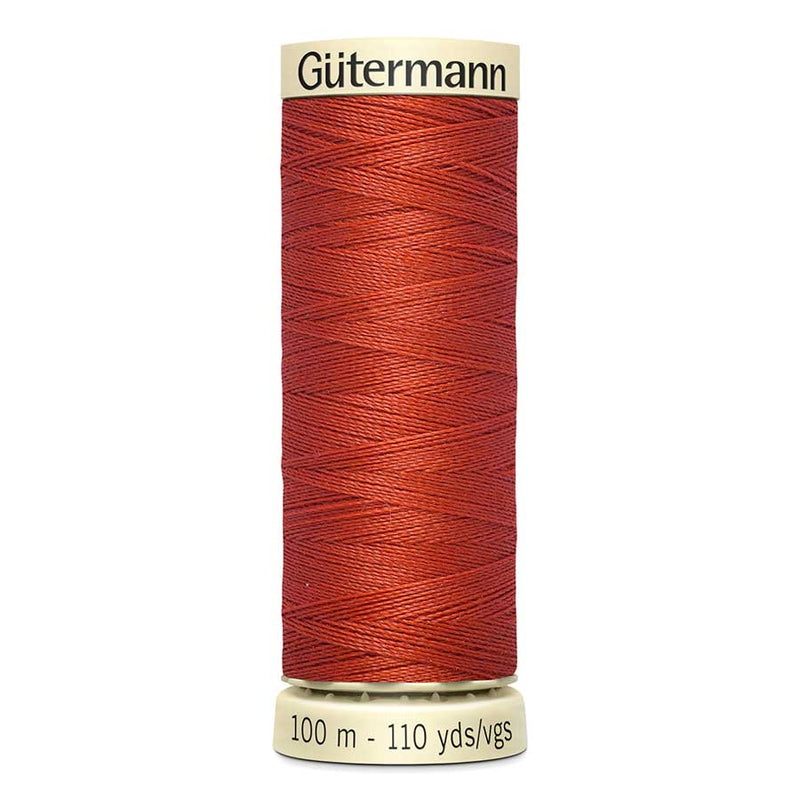 Brown Gutermann Sew-All Polyester Sewing Thread 100mt - 589 - Burnt Orange Sewing Threads
