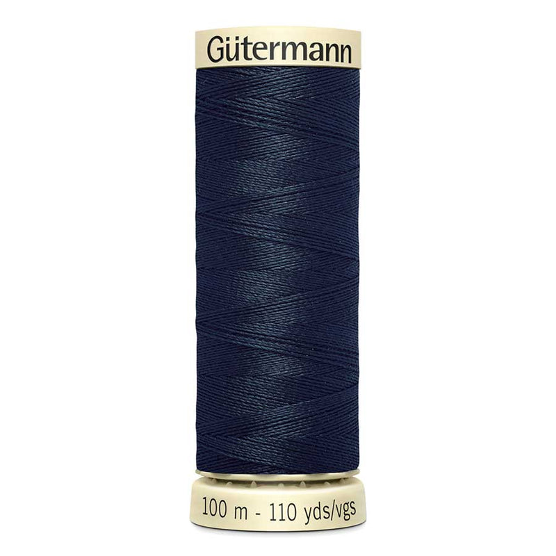 Dark Slate Gray Gutermann Sew-All Polyester Sewing Thread 100mt - 595 - Ultra Dark Steel Blue Sewing Threads