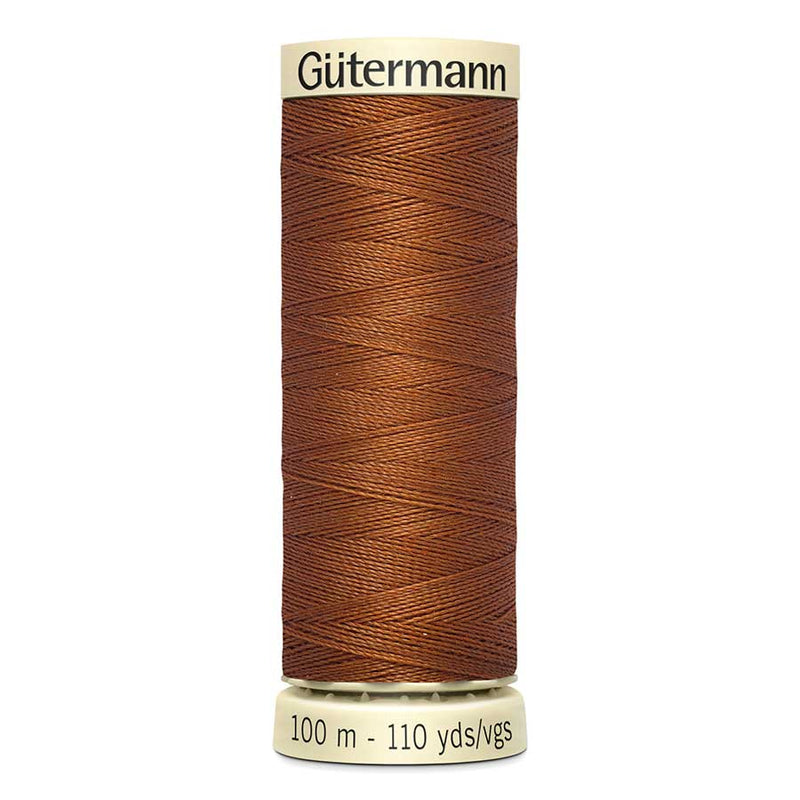 Saddle Brown Gutermann Sew-All Polyester Sewing Thread 100mt - 649 - Bronze Sewing Threads