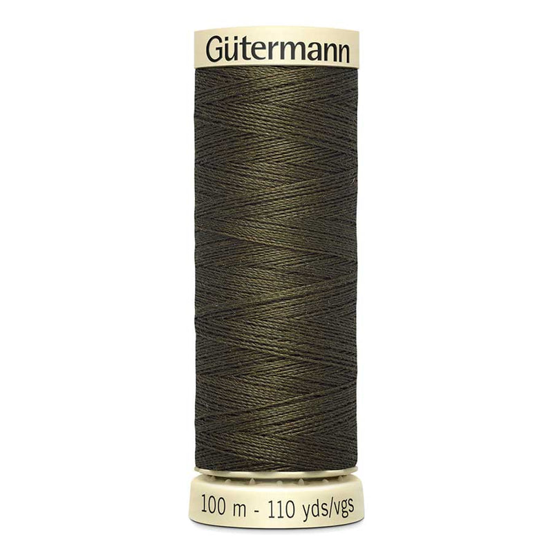 Dark Slate Gray Gutermann Sew-All Polyester Sewing Thread 100mt - 689 - Dark Khaki Brown Sewing Threads