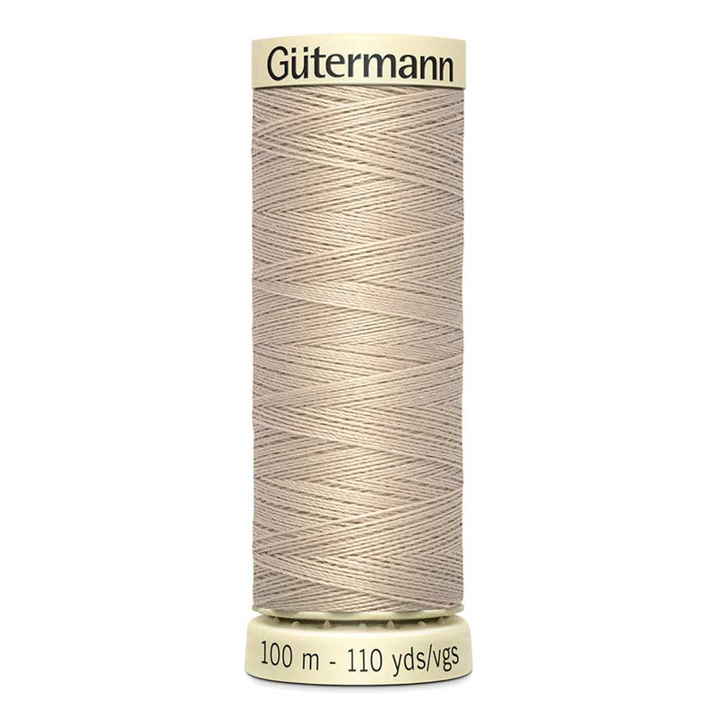 Gray Gutermann Sew-All Polyester Sewing Thread 100mt - 722 - Beige Sewing Threads
