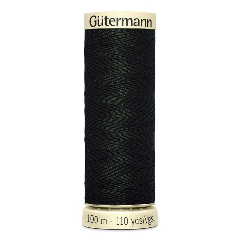 Wheat Gutermann Sew-All Polyester Sewing Thread 100mt - 766 - Black Green Sewing Threads