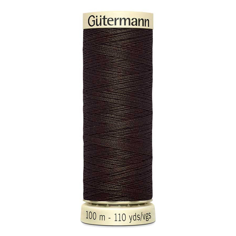 Black Gutermann Sew-All Polyester Sewing Thread 100mt - 769 - Dark Brown Sewing Threads