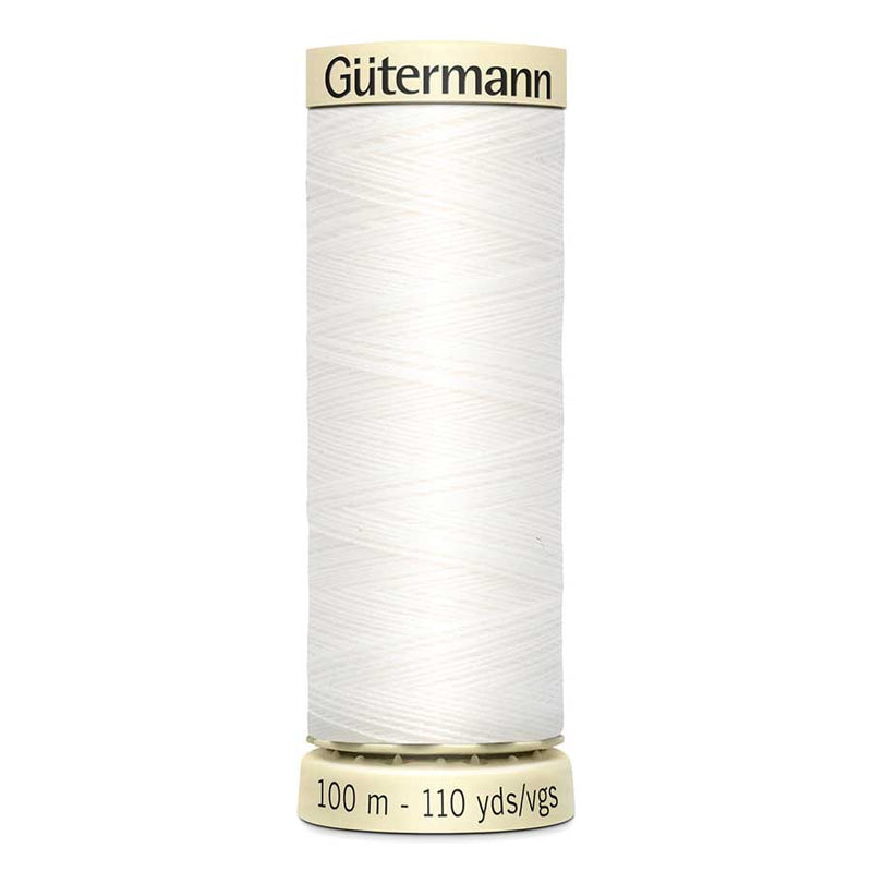 Beige Gutermann Sew-All Polyester Sewing Thread 100mt - 800 - White Sewing Threads