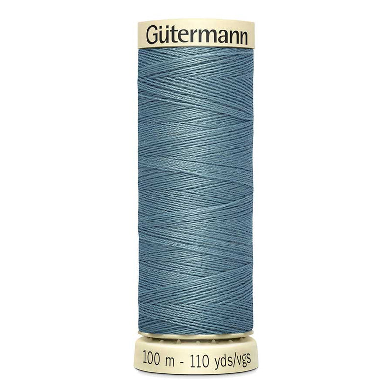 Slate Gray Gutermann Sew-All Polyester Sewing Thread 100mt - 827 - Steel Blue Grey Sewing Threads