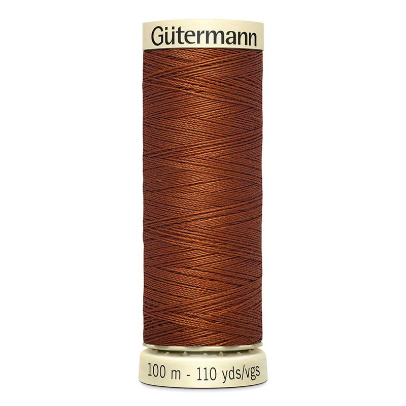 Saddle Brown Gutermann Sew-All Polyester Sewing Thread 100mt - 934 - Dark Pumpkin Sewing Threads