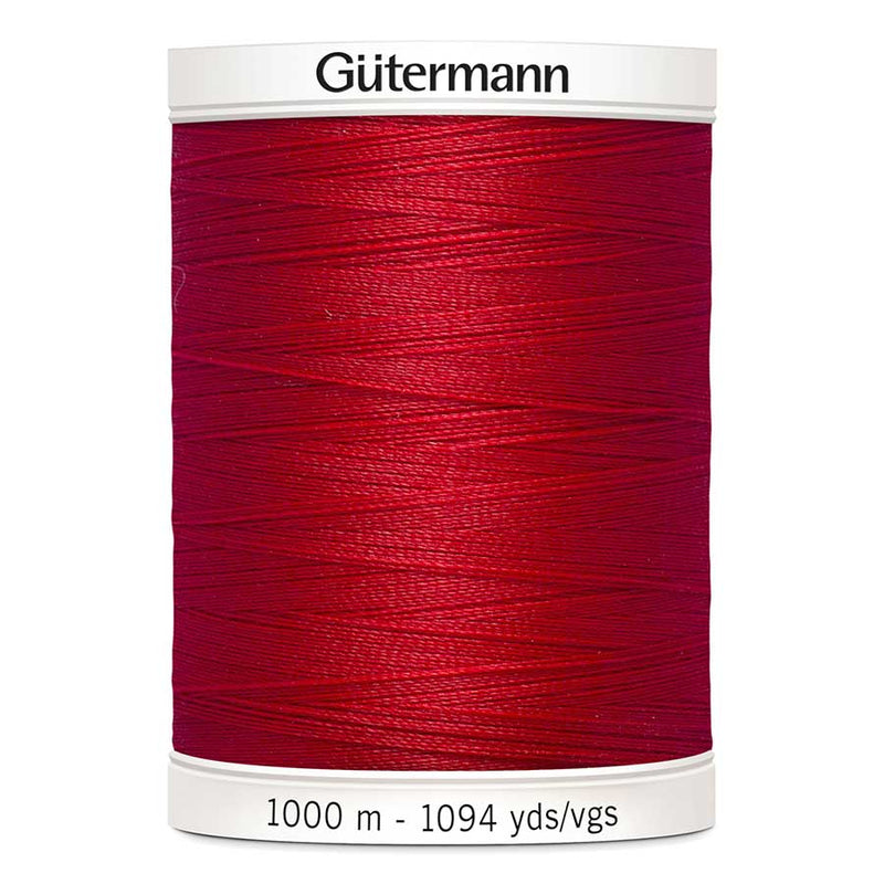 Dark Red Gutermann Sew-All Polyester Sewing Thread 1000mt - 156 - Bright Red Sewing Threads