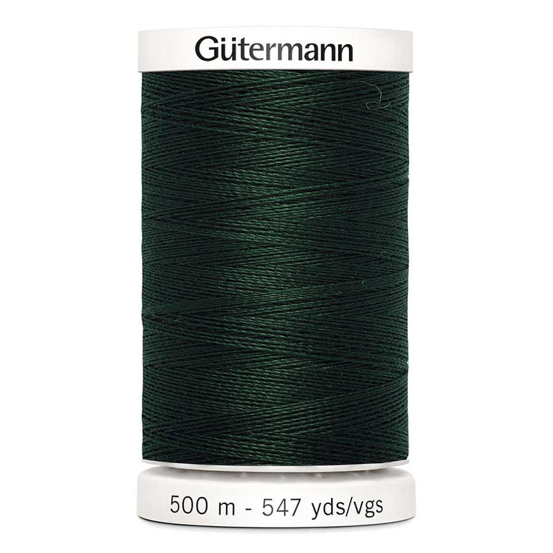 Black Gutermann Sew-All Polyester Sewing Thread 500mt - 472 - Spinach Sewing Threads