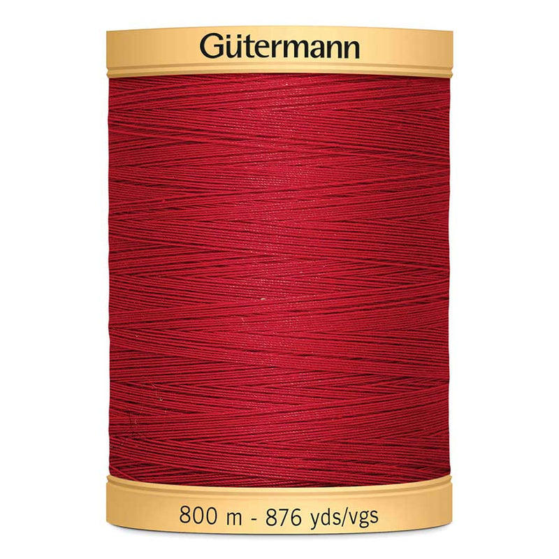 Brown Gutermann 100% Natural Cotton Sewing Thread 800mt  - 2074 - Red Sewing Threads
