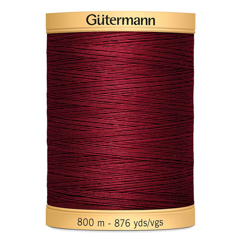 Black Gutermann 100% Natural Cotton Sewing Thread 800mt  - 2433 - Raspberry Sewing Threads