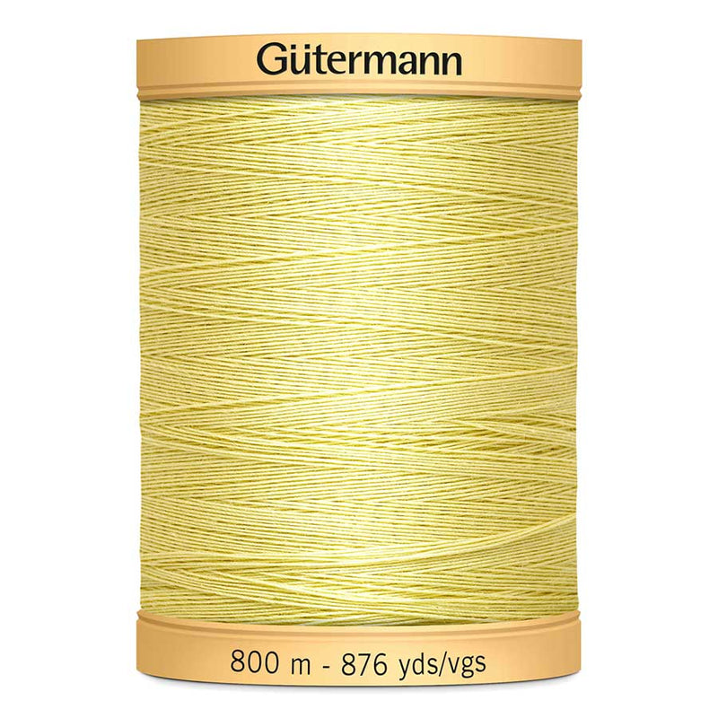 Light Goldenrod Gutermann 100% Natural Cotton Sewing Thread 800mt  - 349 - Sewing Threads