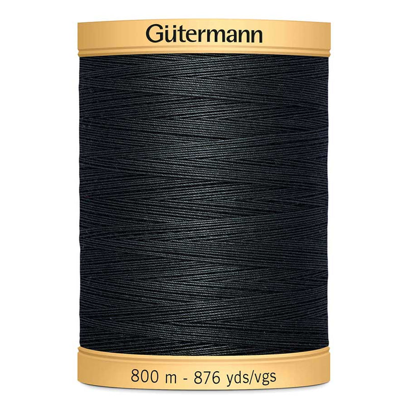Light Goldenrod Gutermann 100% Natural Cotton Sewing Thread 800mt  - 5902 - Iron Grey Sewing Threads