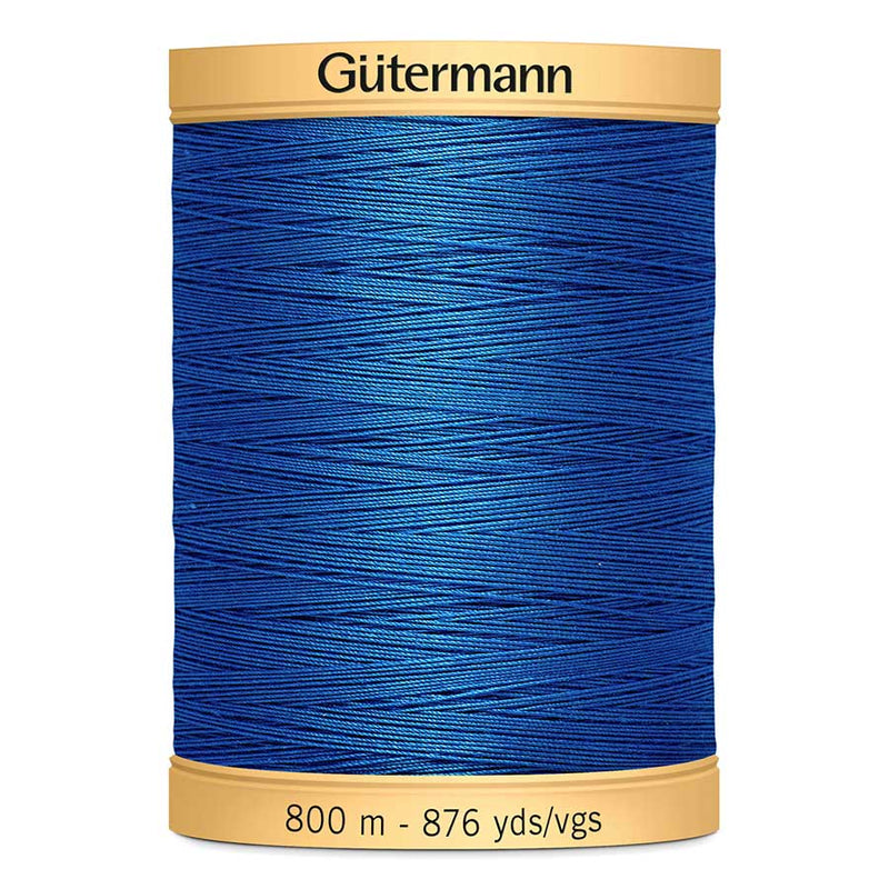 Midnight Blue Gutermann 100% Natural Cotton Sewing Thread 800mt  - 7000 - Royal Blue Sewing Threads