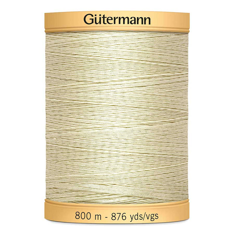 Wheat Gutermann 100% Natural Cotton Sewing Thread 800mt  - 829 - Cream Sewing Threads