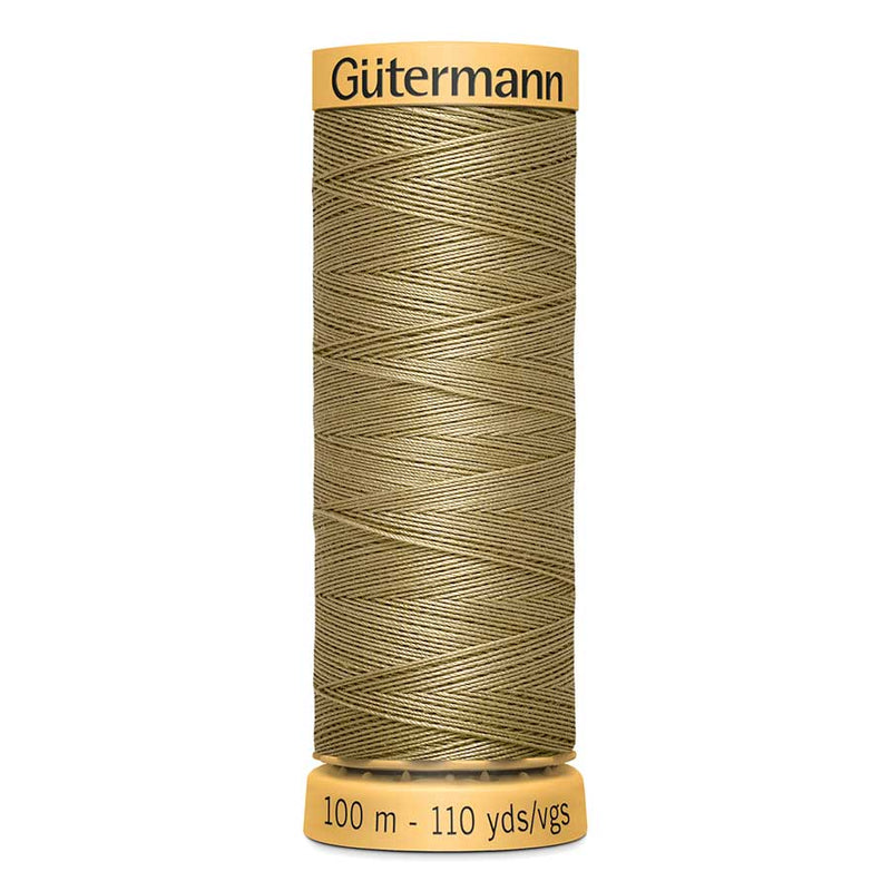 Dark Khaki Gutermann 100% Natural Cotton Sewing Thread 100mt - 1026 - Beige Sewing Threads