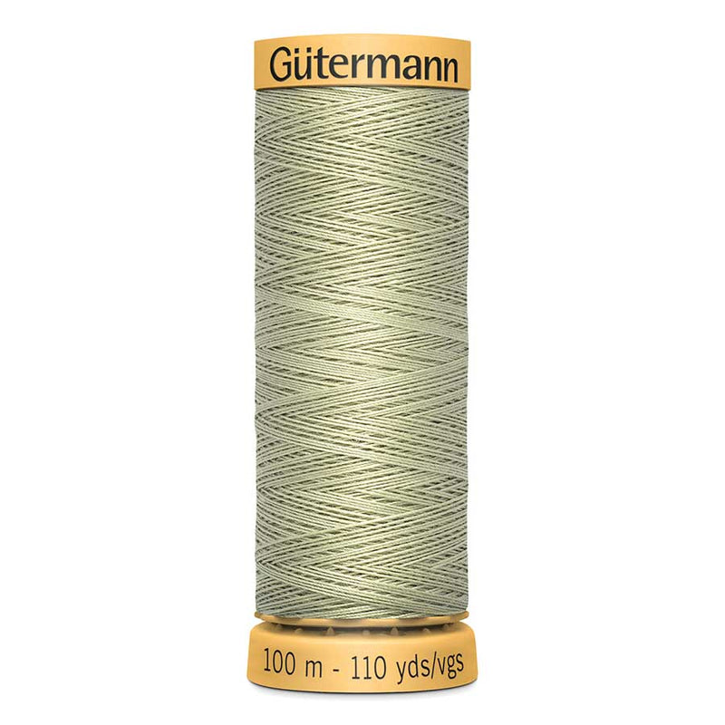 Tan Gutermann 100% Natural Cotton Sewing Thread 100mt - 0126 - Silver/Grey Sewing Threads