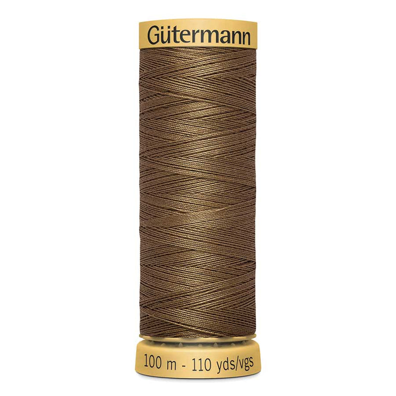 Dark Olive Green Gutermann 100% Natural Cotton Sewing Thread 100mt - 1335 - Brown Sewing Threads