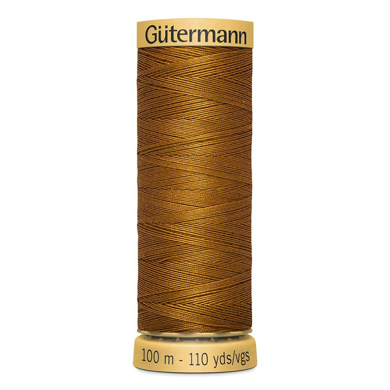 Saddle Brown Gutermann 100% Natural Cotton Sewing Thread 100mt - 1444 - Sewing Threads