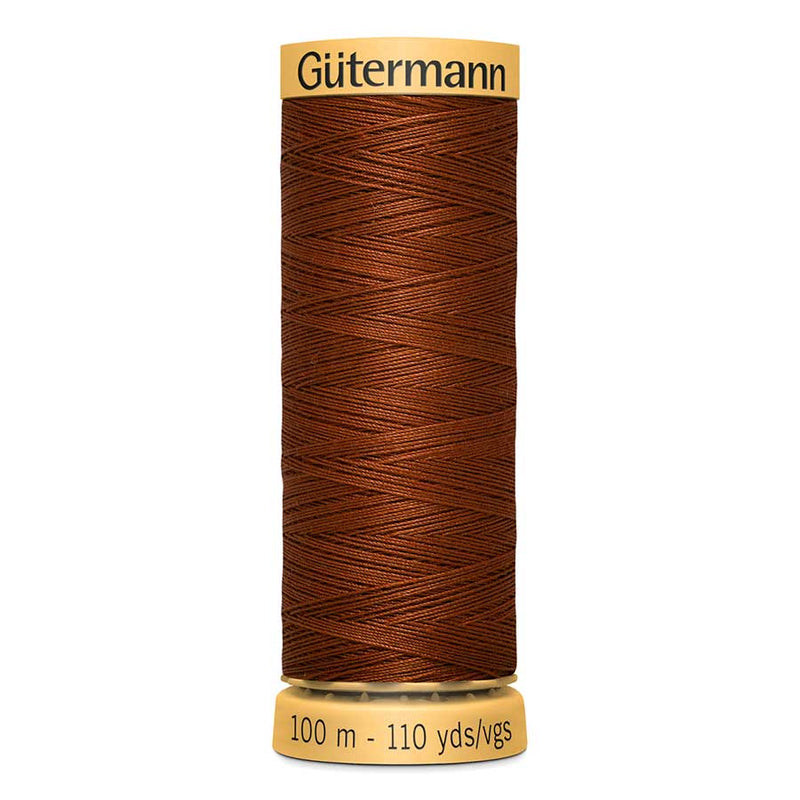 Saddle Brown Gutermann 100% Natural Cotton Sewing Thread 100mt - 2143 - Sewing Threads