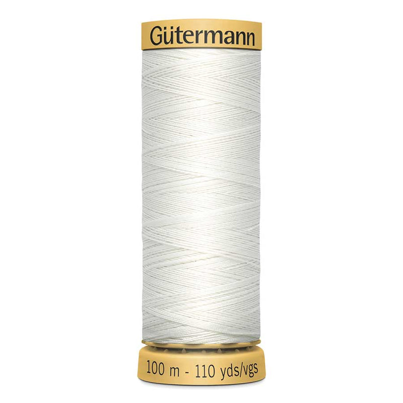 Light Gray Gutermann 100% Natural Cotton Sewing Thread 100mt - 5709 - White Sewing Threads