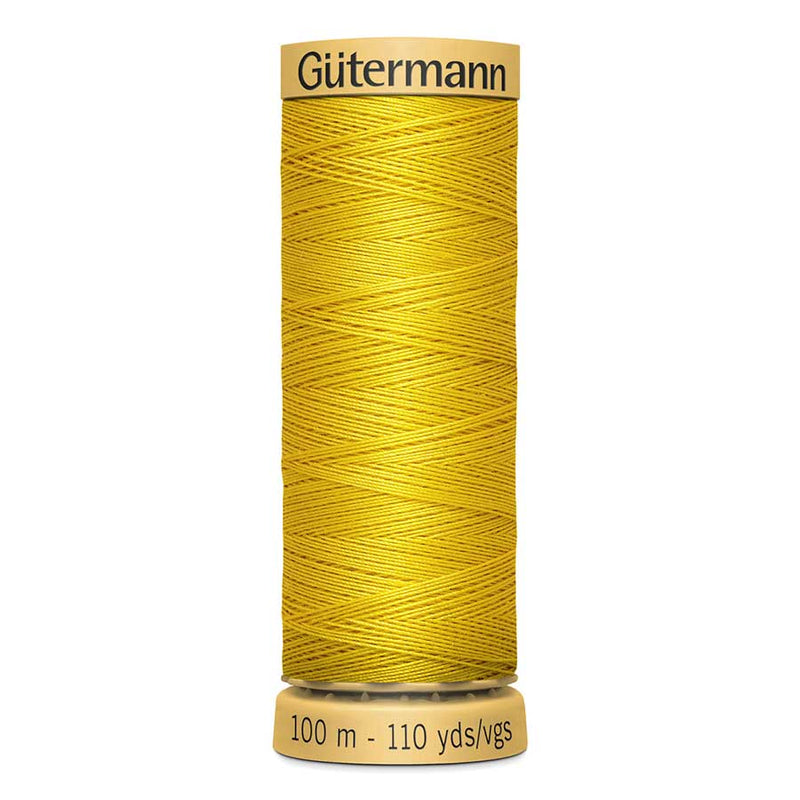 Goldenrod Gutermann 100% Natural Cotton Sewing Thread 100mt - 0688 - Jungle Green Sewing Threads