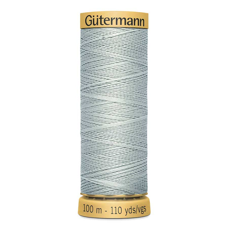 Gray Gutermann 100% Natural Cotton Sewing Thread 100mt - 7307 - Silver Sewing Threads