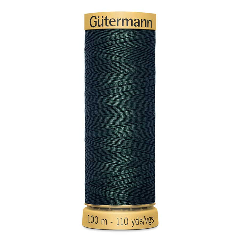 Dark Slate Gray Gutermann 100% Natural Cotton Sewing Thread 100mt - 8113 - Hunter Sewing Threads