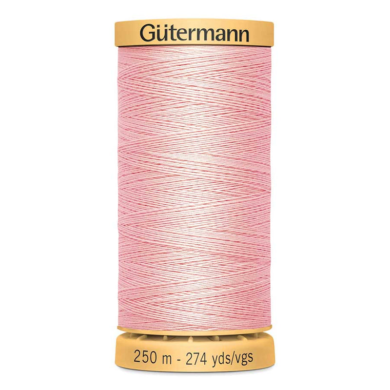 Light Pink Gutermann 100% Natural Cotton Sewing Thread 250mt - 2538 - Pink Sewing Threads