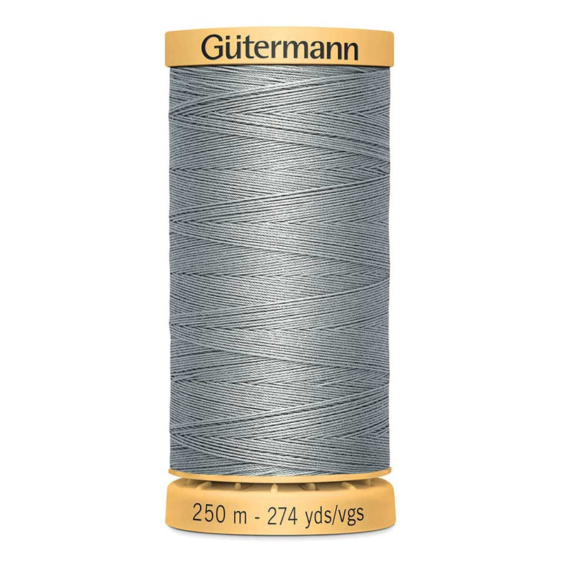 Light Slate Gray Gutermann 100% Natural Cotton Sewing Thread 250mt - 6206 - Grey Sewing Threads