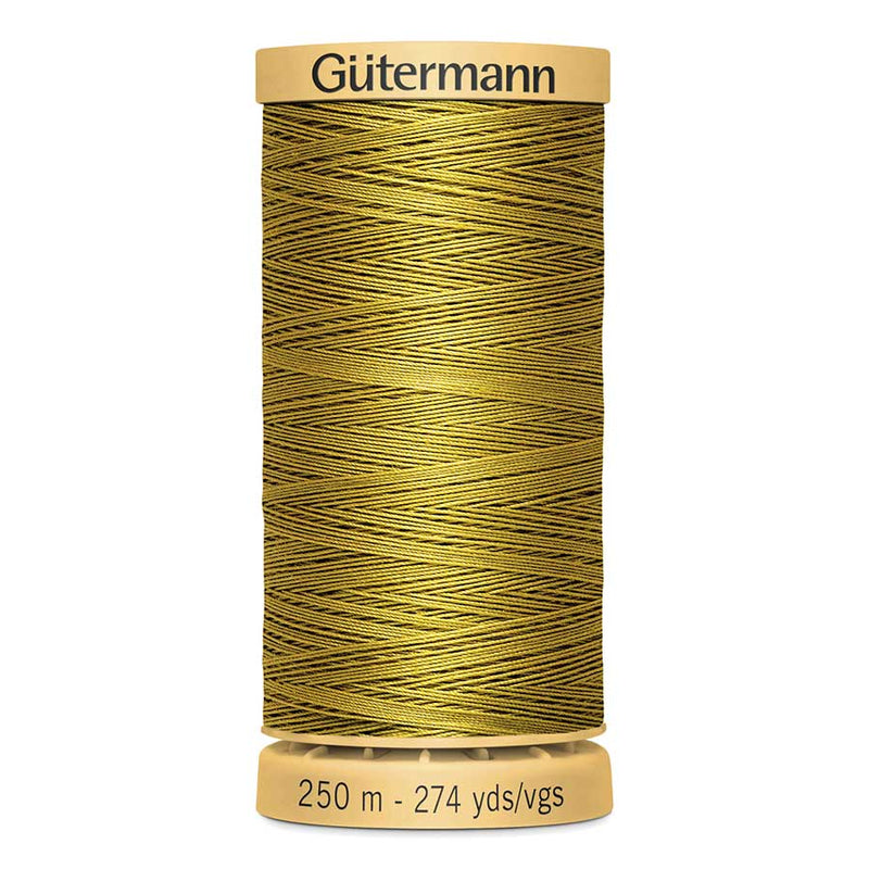 Dark Khaki Gutermann 100% Natural Cotton Sewing Thread 250mt - 956 - Gold Sewing Threads